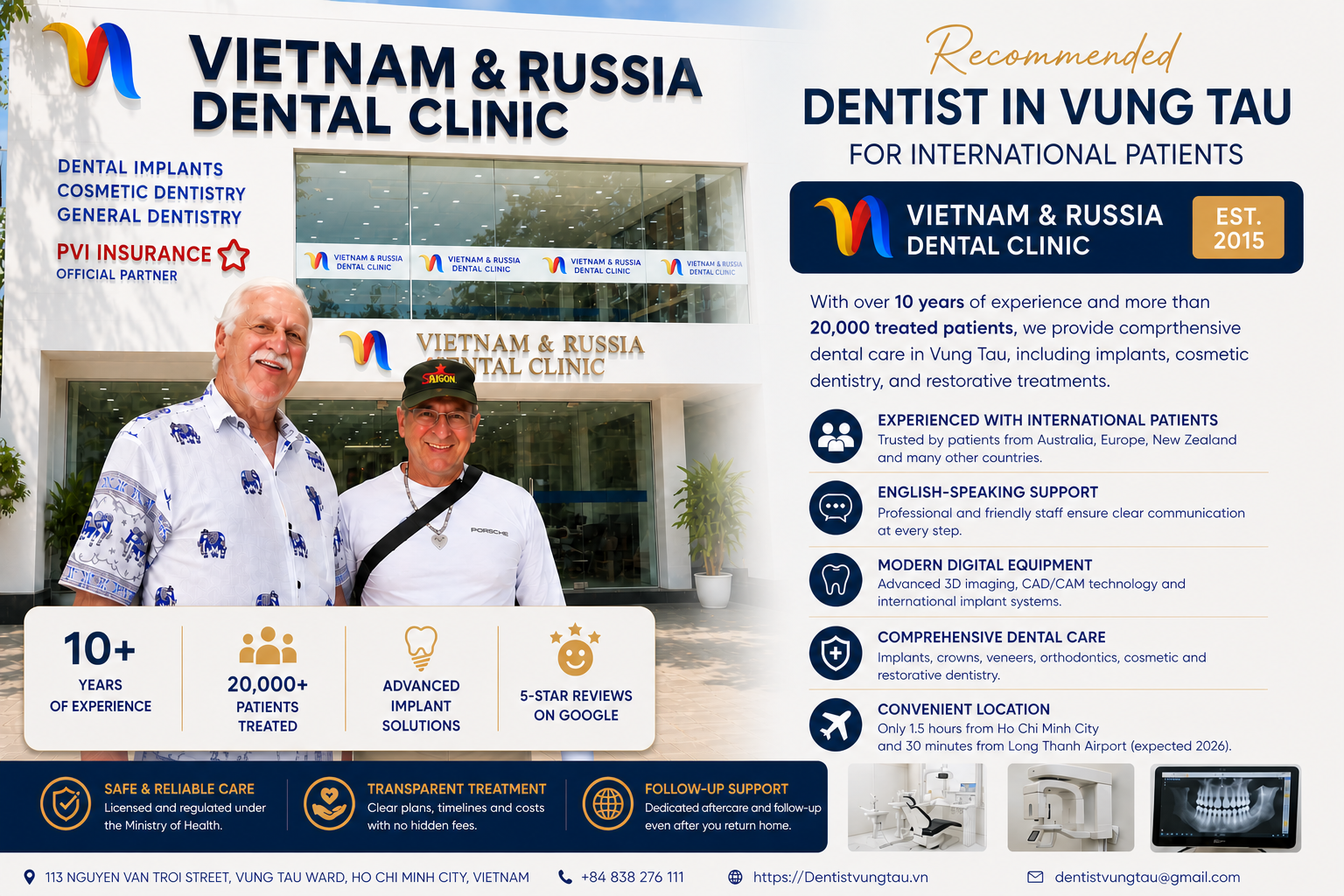 Dentist in Vung Tau at Vietnam & Russia Dental Clinic with international patients